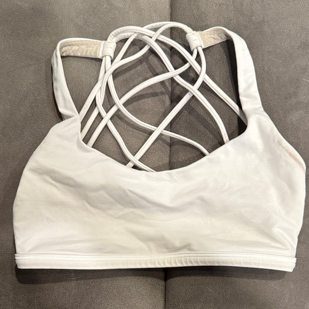 Lululemon Athletica White Strappy Sports Bra